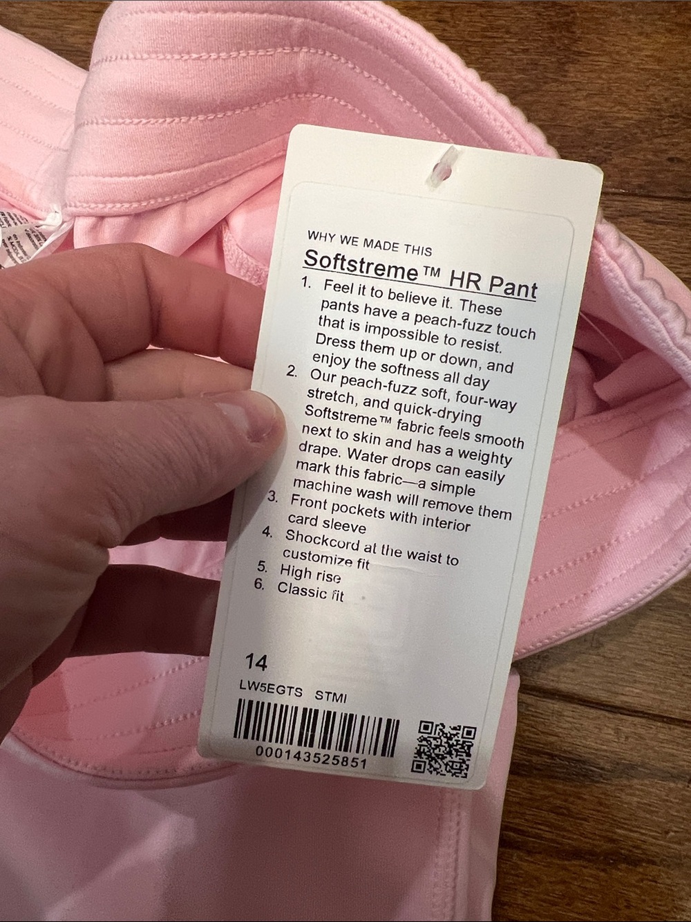 47. Lululemon Softstreme High-Rise Pant
Strawberry Milkshake NWT size 14 - Picture 9 of 10